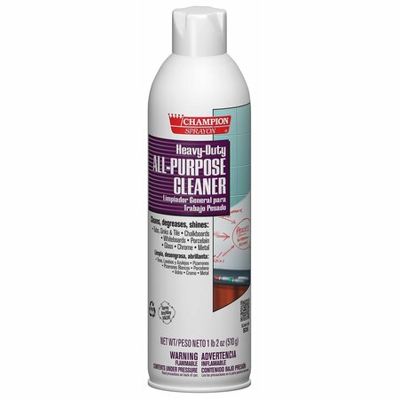CHASE PRODUCTS Aerosol Foam Cleaner All-Purpose Heavy Duty, 18PK 438-5161